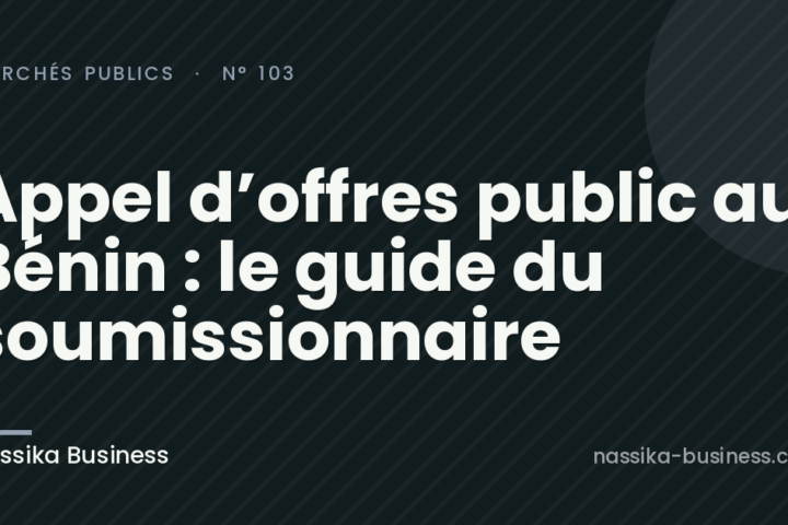 Appel d&rsquo;offres public au Bénin : le guide du soumissionnaire