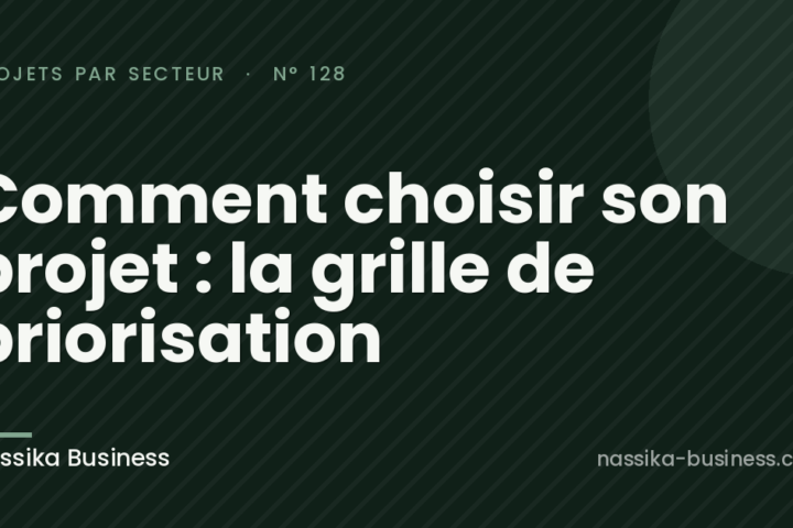 Comment choisir son projet : la grille de priorisation
