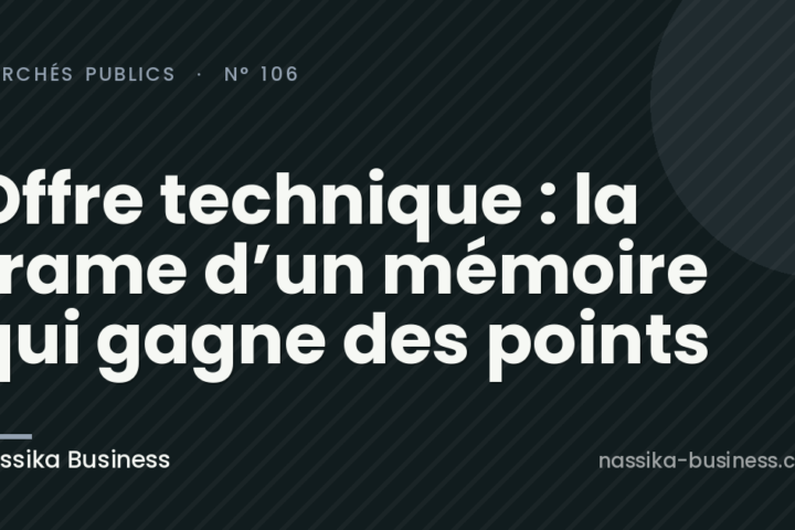 Offre technique : la trame d’un mémoire qui gagne des points