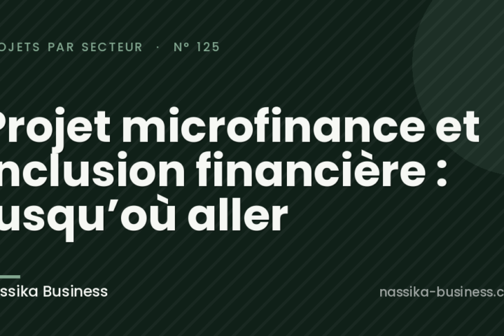 Projet microfinance et inclusion financière : jusqu’où aller