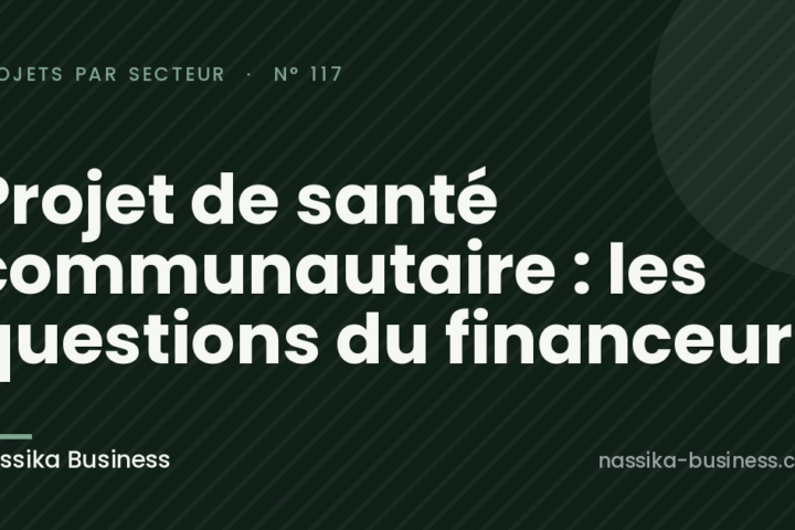 Projet de santé communautaire : les questions du financeur